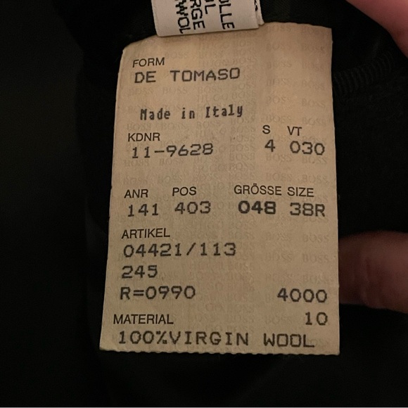 Vintage Hugo Boss Men’s Pure Wool Coat Made in Italy Size 38R - Picture 14 of 16